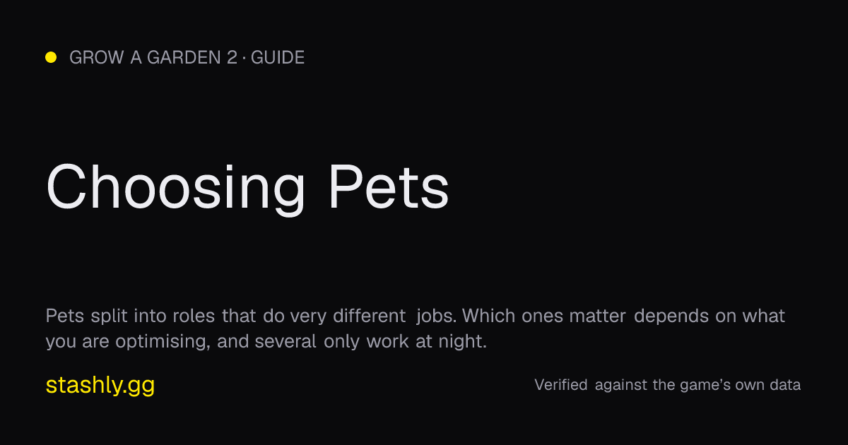 Choosing Pets — verified figures from Stashly