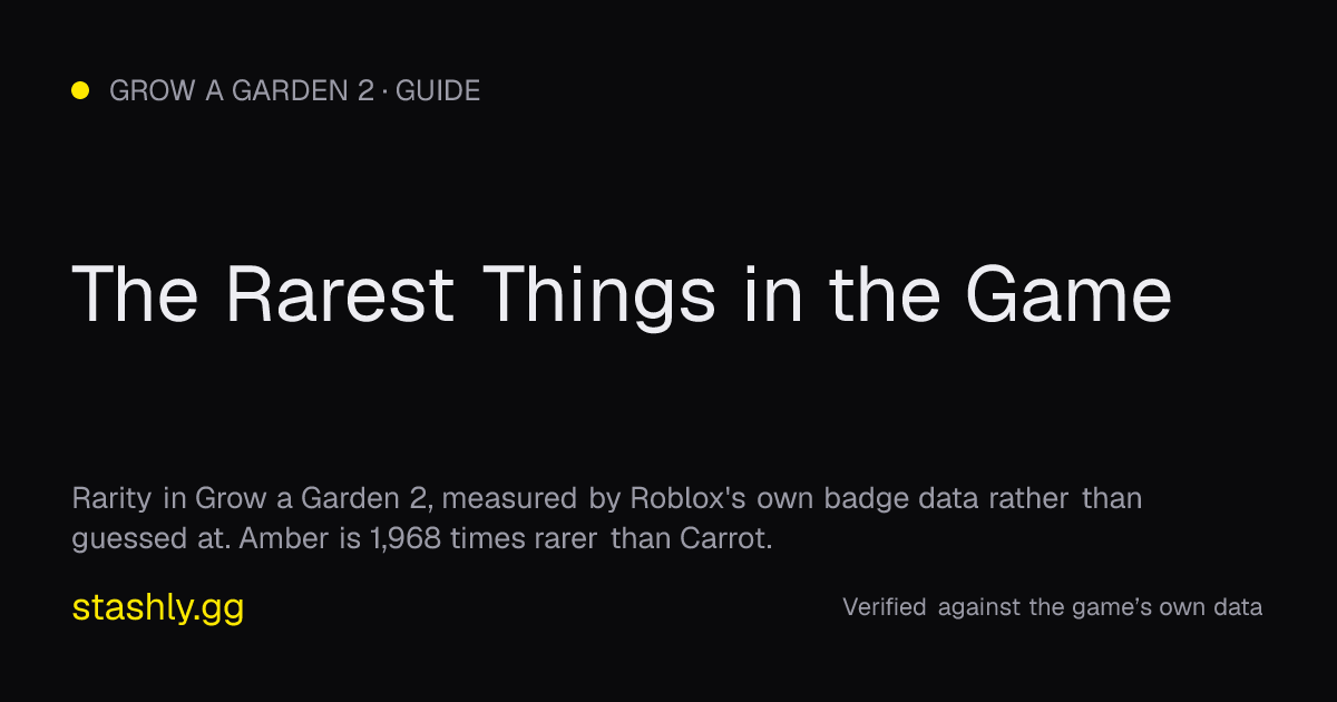 The Rarest Things in the Game — verified figures from Stashly